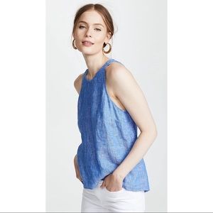 Joie Dany Linen Tank in “Surf Break”